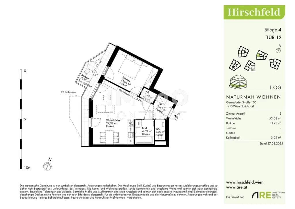 2-Zimmer-Wohnung kaufen in Wien – 53,08 m², € 302.000 – Bild 13 von 13