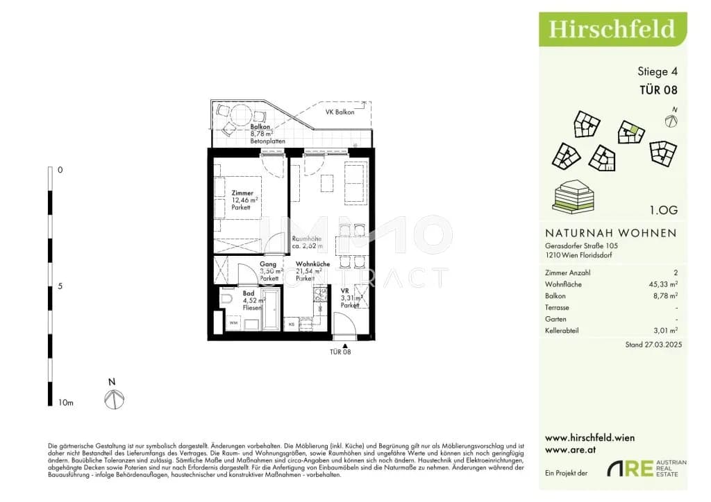 2-Zimmer-Wohnung kaufen in Wien – 45,33 m², € 259.000 – Bild 12 von 12