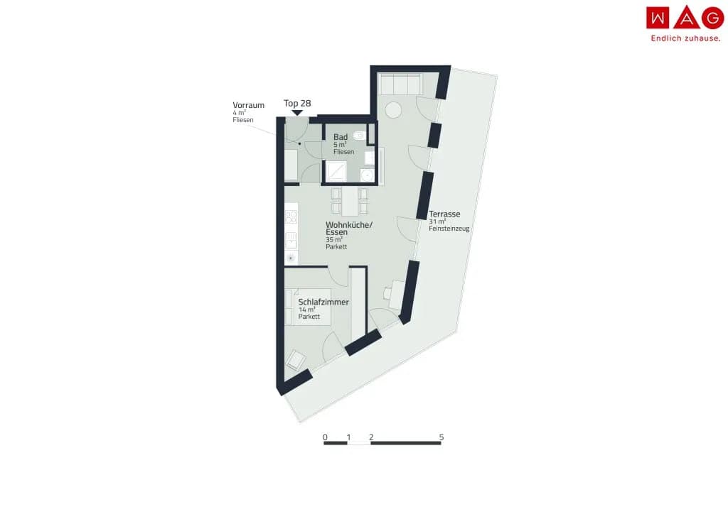 2-Zimmer-Wohnung mieten in Graz – 58,23 m², € 1.038 – Bild 13 von 13