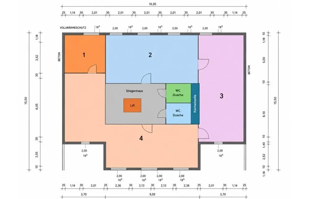 4-Zimmer-Gewerbeimmobilie mieten in Wien – 180 m², € 2.700 – Bild 4 von 4