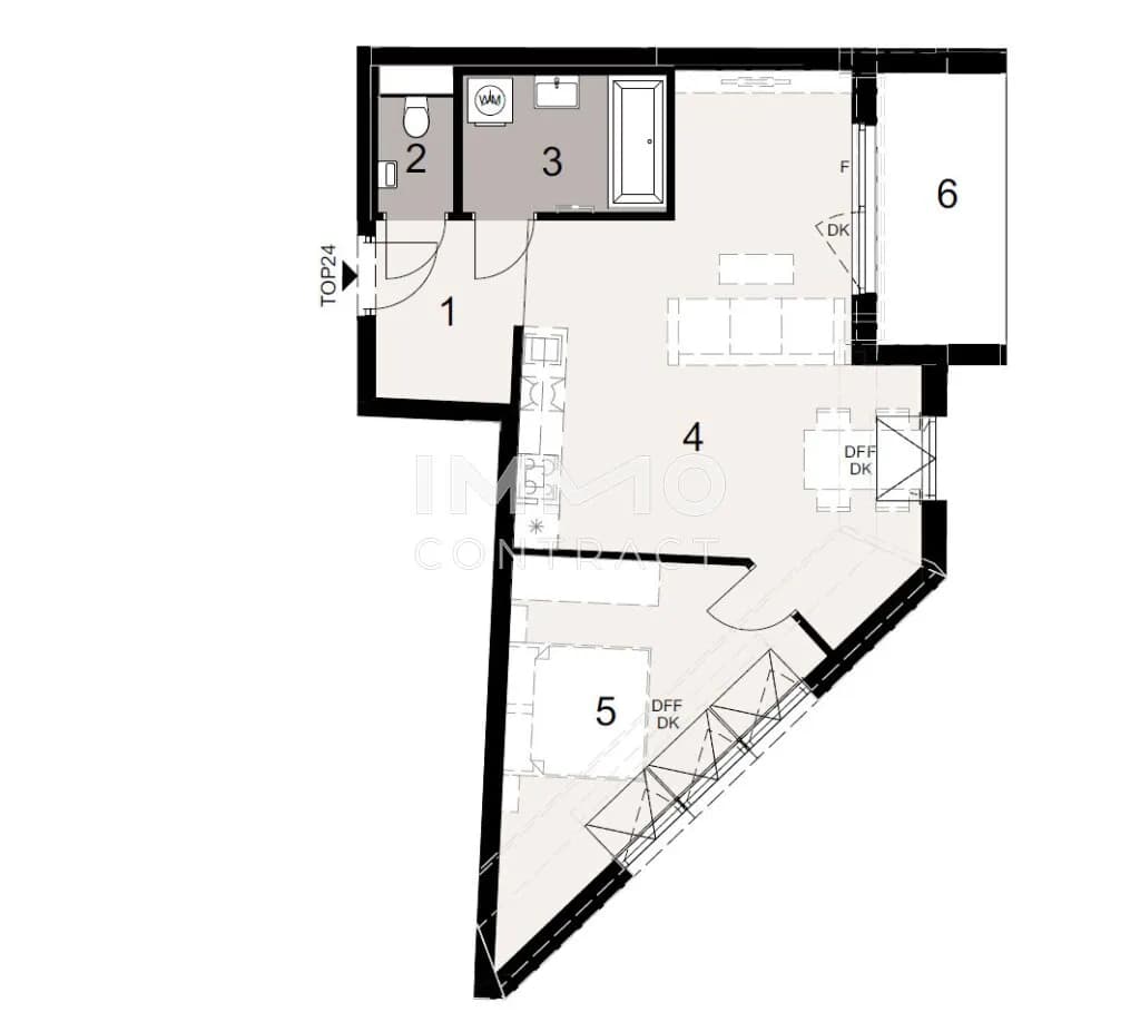 2-Zimmer-Wohnung kaufen in Wien – 55,03 m², € 319.600 – Bild 7 von 7