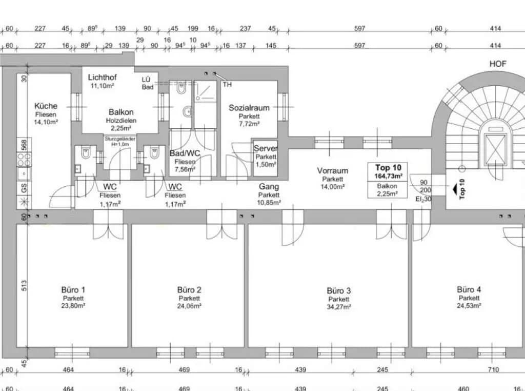5-Zimmer-Gewerbeimmobilie mieten in Wien – 165 m², € 3.263 – Bild 11 von 11
