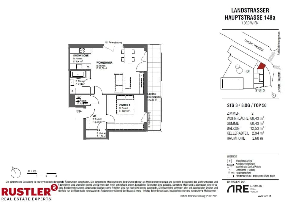 2-Zimmer-Wohnung mieten in Wien – 60,43 m², € 1.090 – Bild 10 von 11