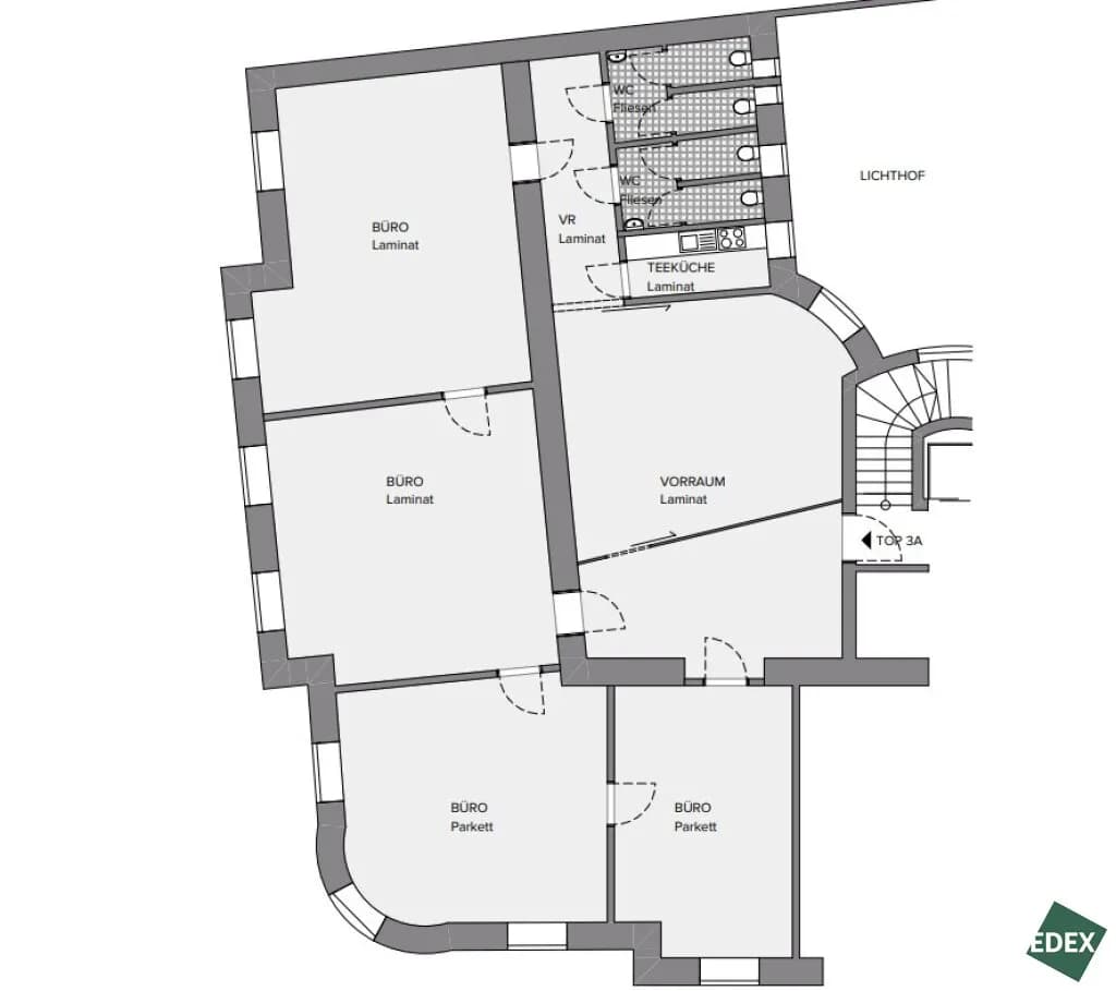 5-Zimmer-Gewerbeimmobilie mieten in Wien – 201 m², € 3.616 – Bild 11 von 11