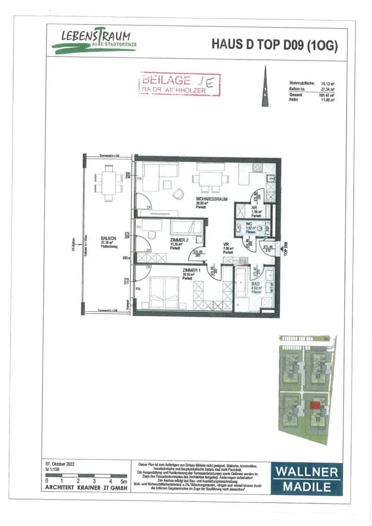 3-Zimmer-Wohnung kaufen in Klagenfurt – 74,13 m², € 410.000 – Bild 14 von 16