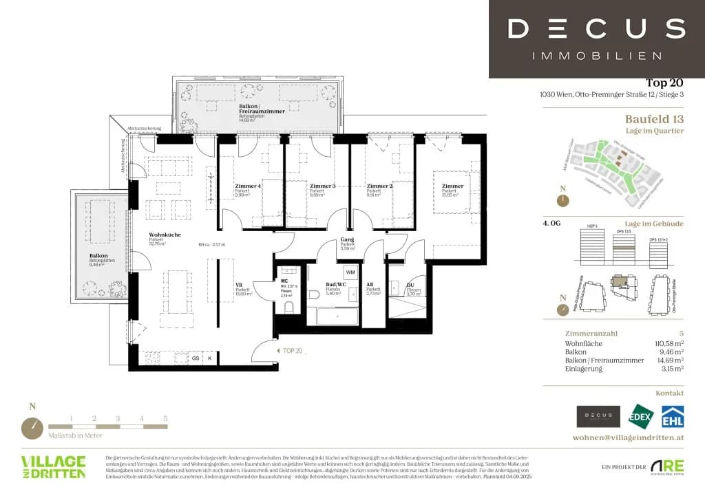 5-Zimmer-Wohnung kaufen in Wien – 110,58 m², € 941.000 – Bild 9 von 9