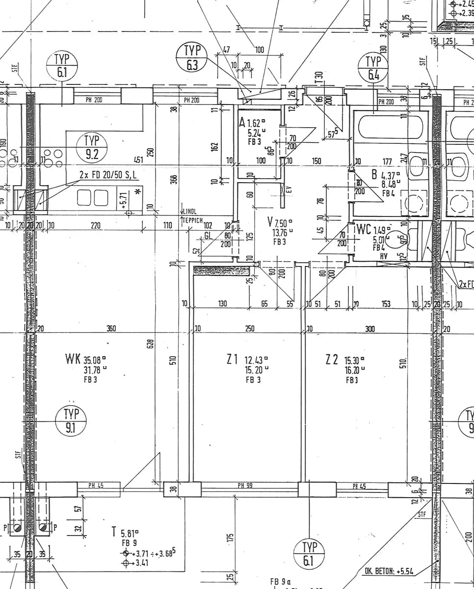 3-Zimmer-Wohnung mieten in Graz – 77,79 m², € 972 – Bild 2 von 2