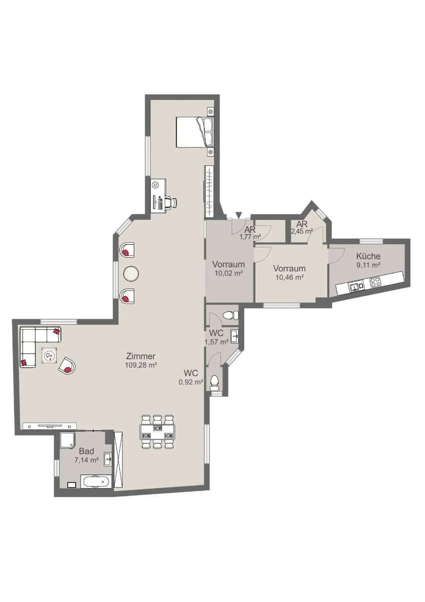 1-Zimmer-Wohnung mieten in Wien – 155,58 m², € 3.289 – Bild 13 von 13
