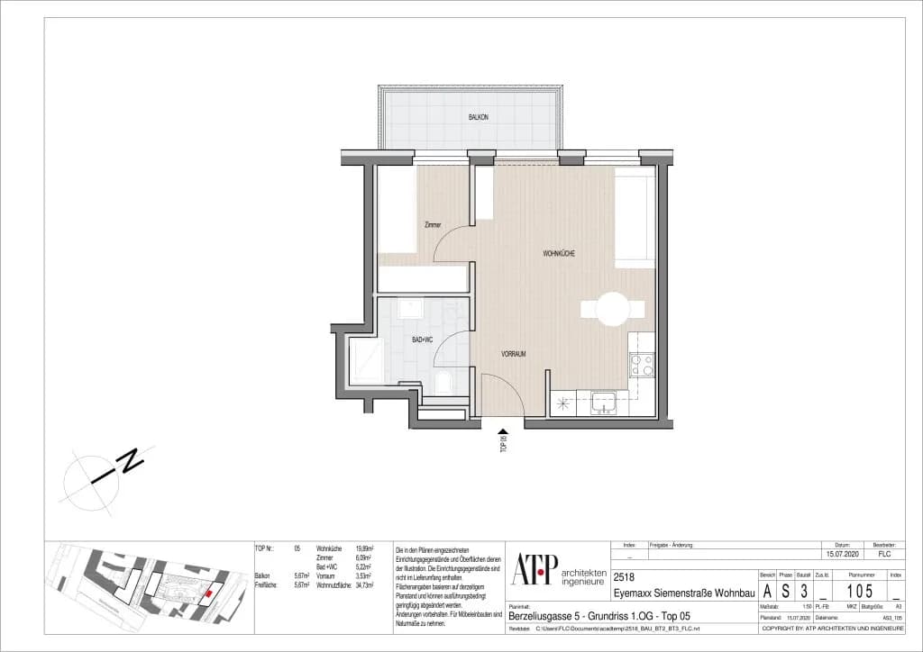 2-Zimmer-Wohnung mieten in Wien – 34,73 m², € 820 – Bild 19 von 20
