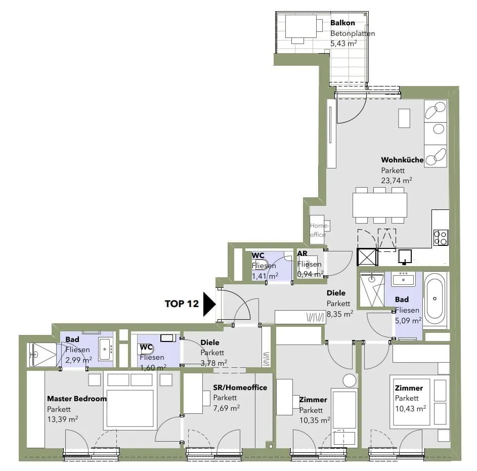 4-Zimmer-Wohnung kaufen in Wien – 89,76 m², € 755.000 – Bild 10 von 11
