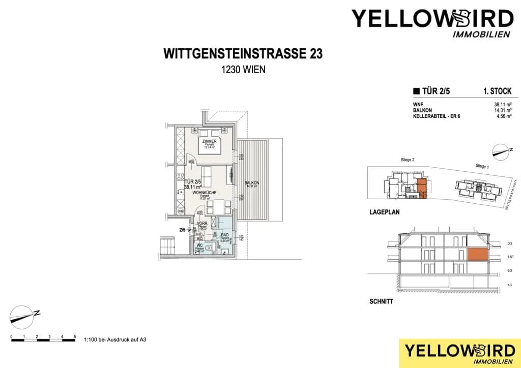 2-Zimmer-Wohnung kaufen in Wien – 38,11 m², € 340.000 – Bild 8 von 10