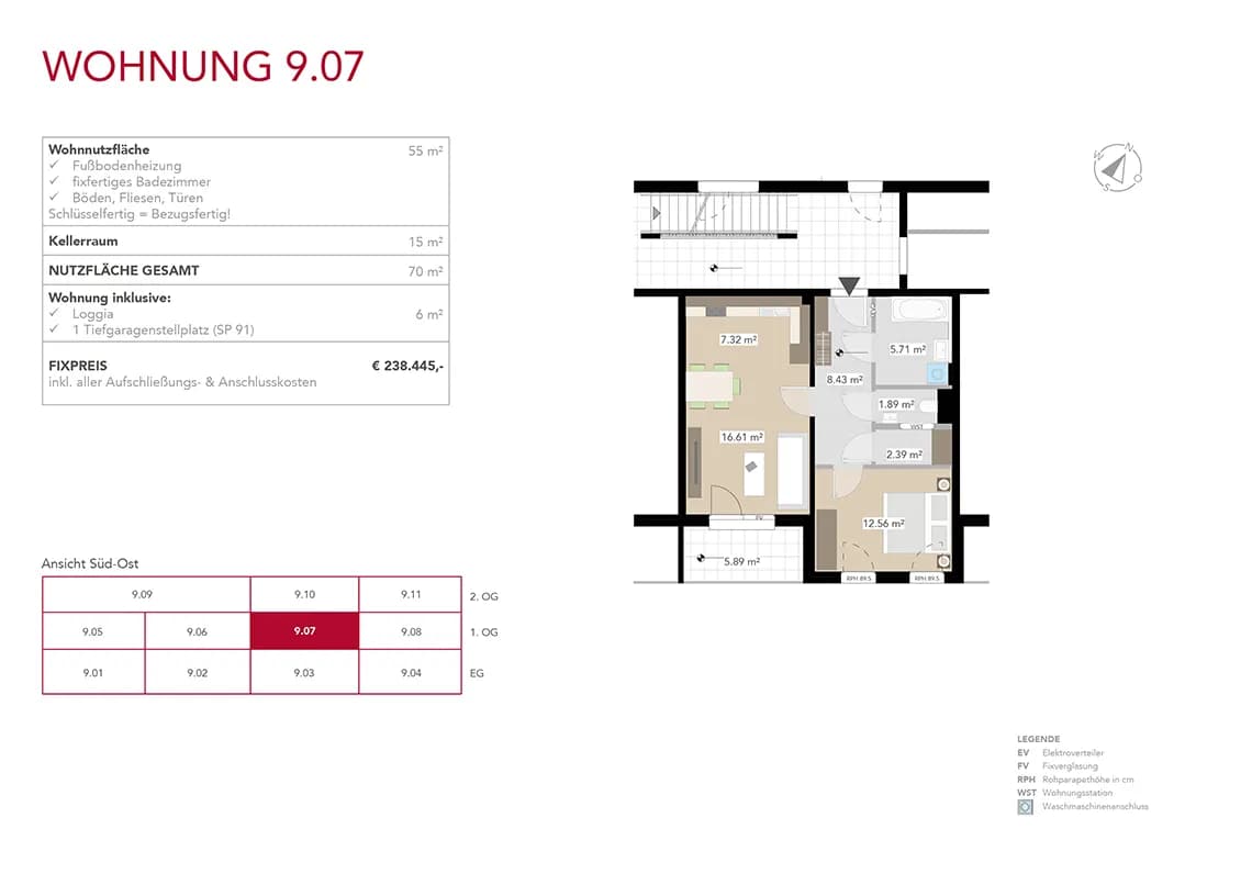 2-Zimmer-Wohnung kaufen in Graz – 55 m², € 238.445 – Bild 2 von 10