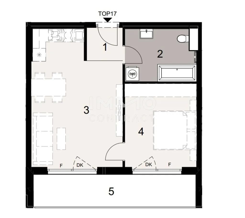 2-Zimmer-Wohnung kaufen in Wien – 50,39 m², € 346.000 – Bild 7 von 7