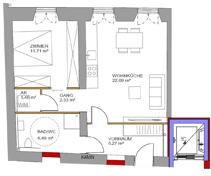 Gewerbeimmobilie kaufen in Braunau am Inn – 212,82 m², € 838.800 – Bild 7 von 10