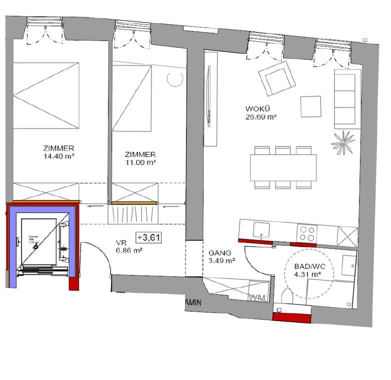Gewerbeimmobilie kaufen in Braunau am Inn – 212,82 m², € 838.800 – Bild 8 von 10