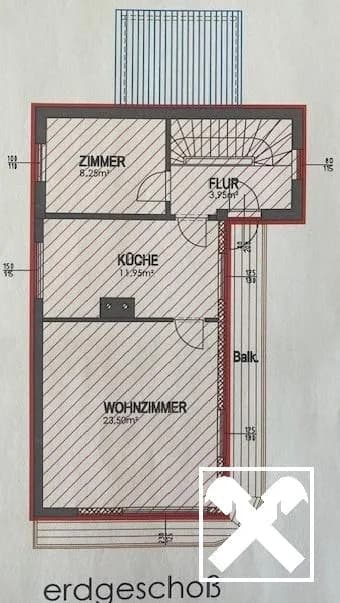 2-Zimmer-Haus mieten in Neunkirchen – 64,05 m², € 900 – Bild 11 von 12