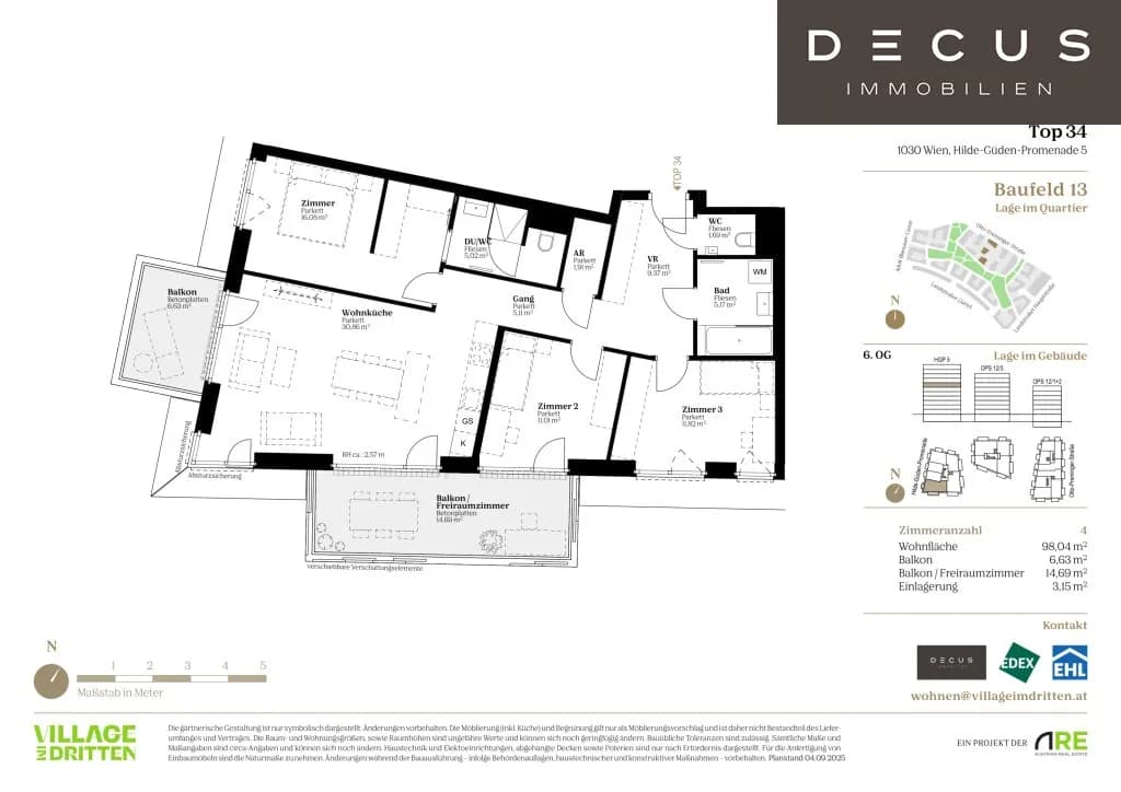 4-Zimmer-Wohnung kaufen in Wien – 95,87 m², € 877.000 – Bild 9 von 9
