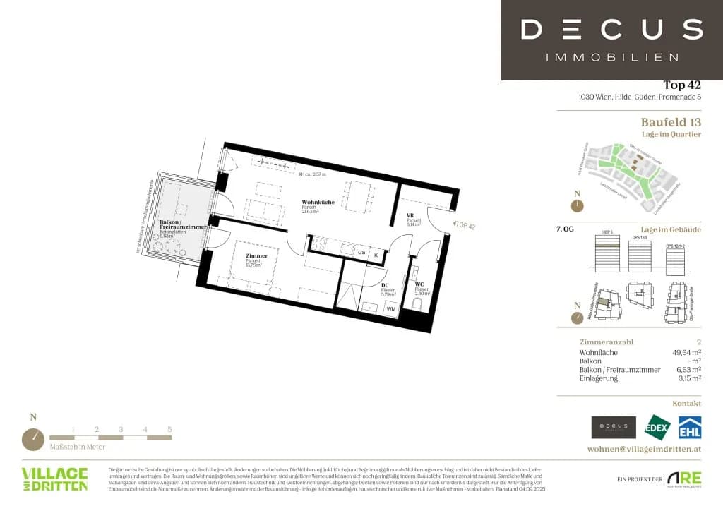 2-Zimmer-Wohnung kaufen in Wien – 49,64 m², € 440.000 – Bild 9 von 9