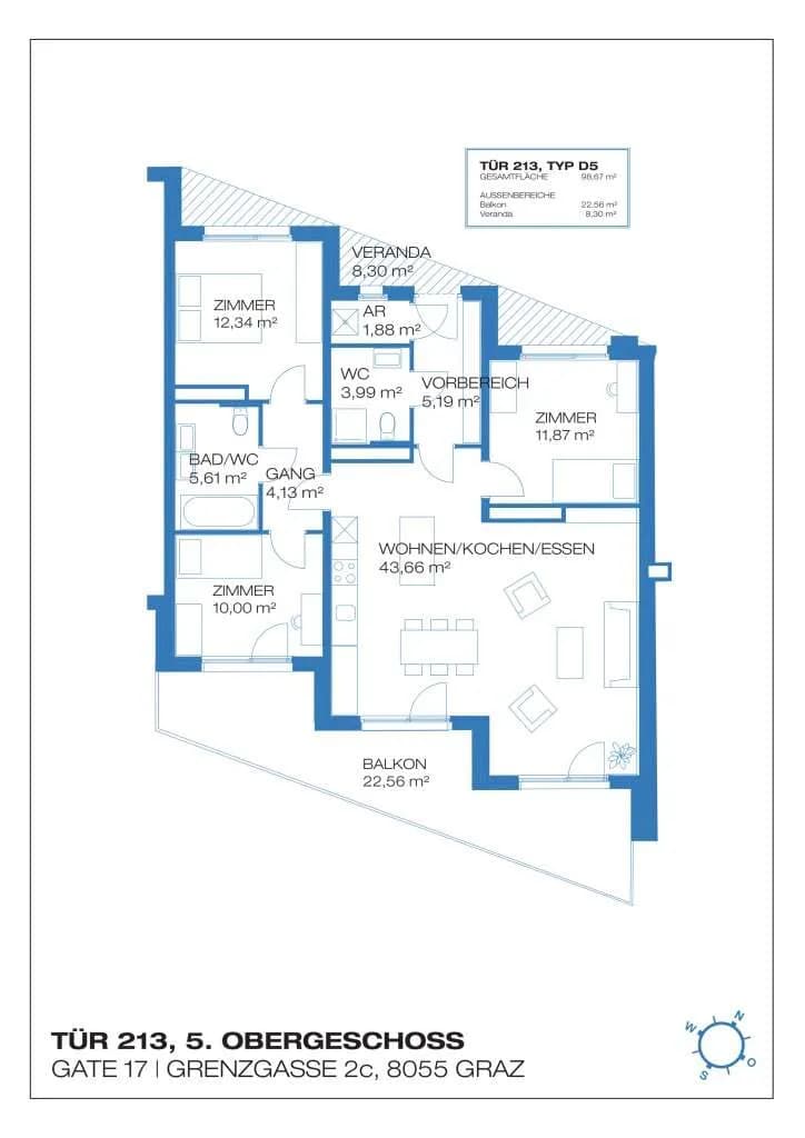 4-Zimmer-Wohnung kaufen in Graz – € 390.000 – Bild 14 von 14