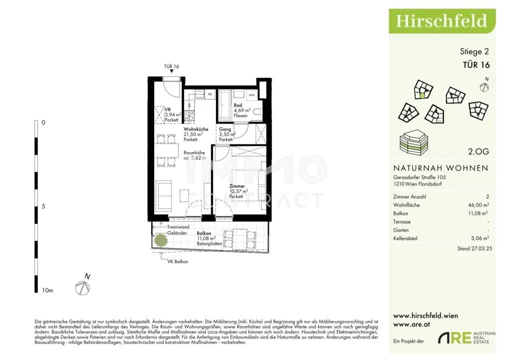 2-Zimmer-Wohnung kaufen in Wien – 46 m², € 285.000 – Bild 7 von 7