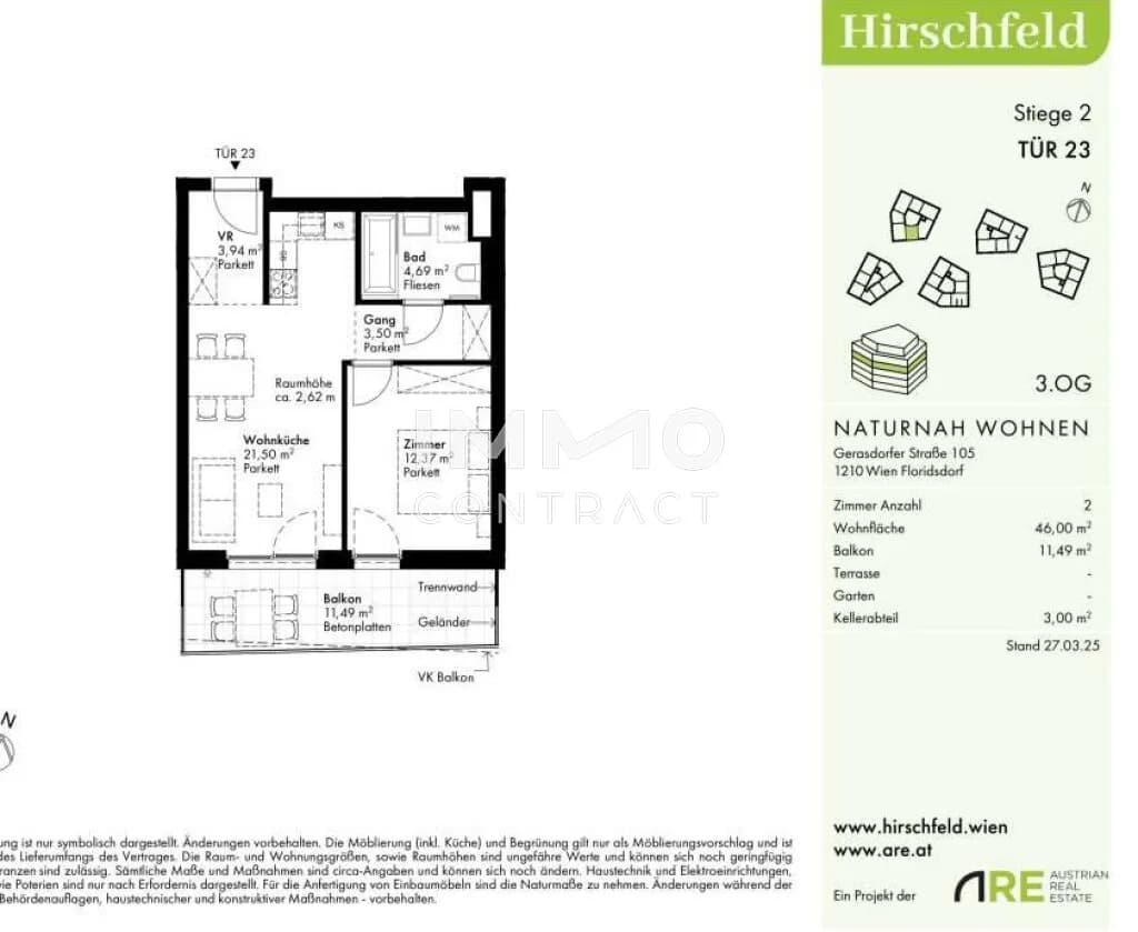 2-Zimmer-Wohnung kaufen in Wien – 46 m², € 274.000 – Bild 14 von 14