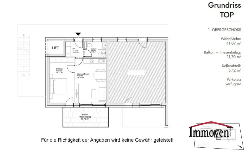 2-Zimmer-Wohnung kaufen in Graz – 41,5 m², € 263.425 – Bild 5 von 5