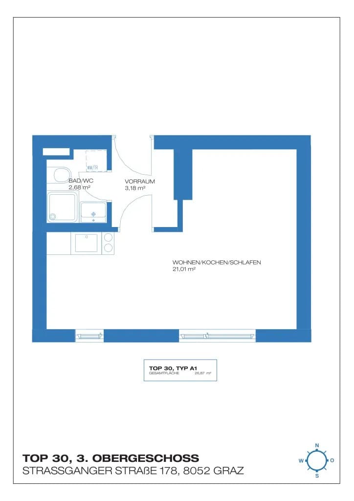 Immobilie kaufen in Graz – 26,91 m², € 123.200 – Bild 11 von 11
