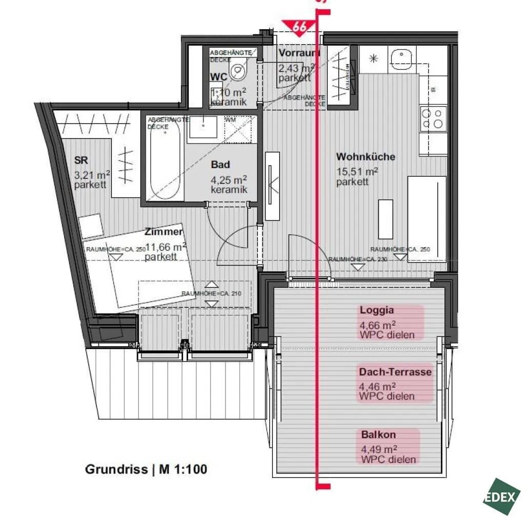 2-Zimmer-Wohnung mieten in Wien – 38 m², € 1.099 – Bild 23 von 23