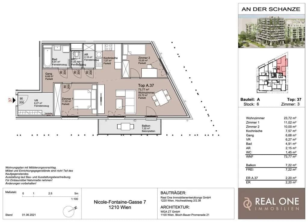 3-Zimmer-Wohnung kaufen in Wien – 73,77 m², € 449.000 – Bild 21 von 21
