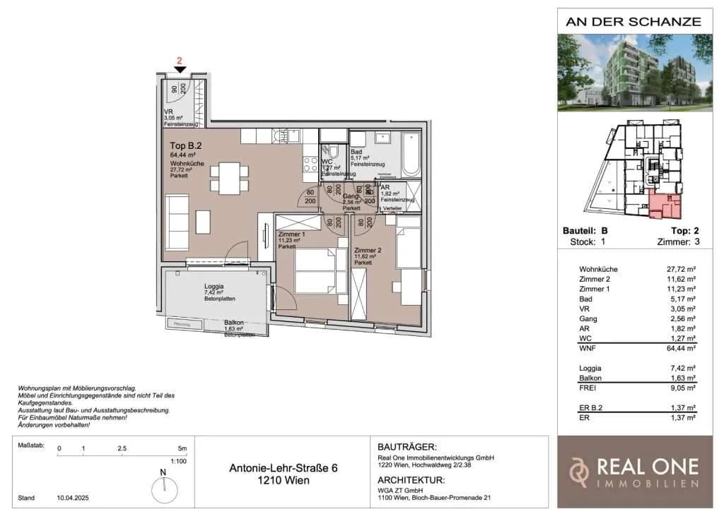 3-Zimmer-Wohnung kaufen in Wien – 64,66 m², € 425.000 – Bild 21 von 21