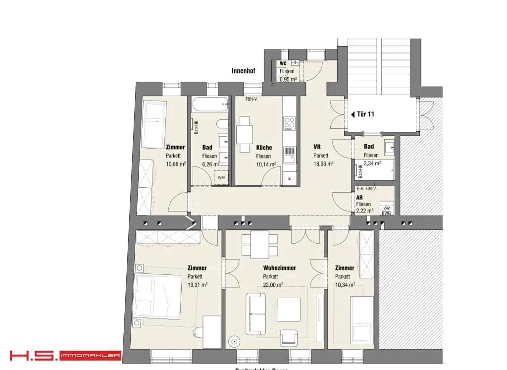 4-Zimmer-Wohnung kaufen in Wien – 105 m², € 829.000 – Bild 21 von 21