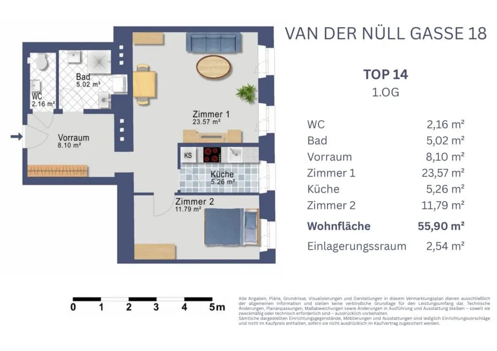 2-Zimmer-Wohnung kaufen in Wien – 55,9 m², € 299.900 – Bild 16 von 16