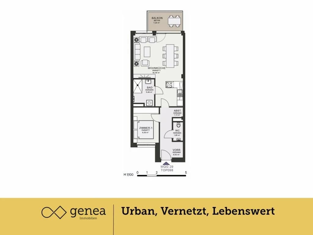 3-Zimmer-Wohnung mieten in Graz – 56,57 m², € 909 – Bild 2 von 20