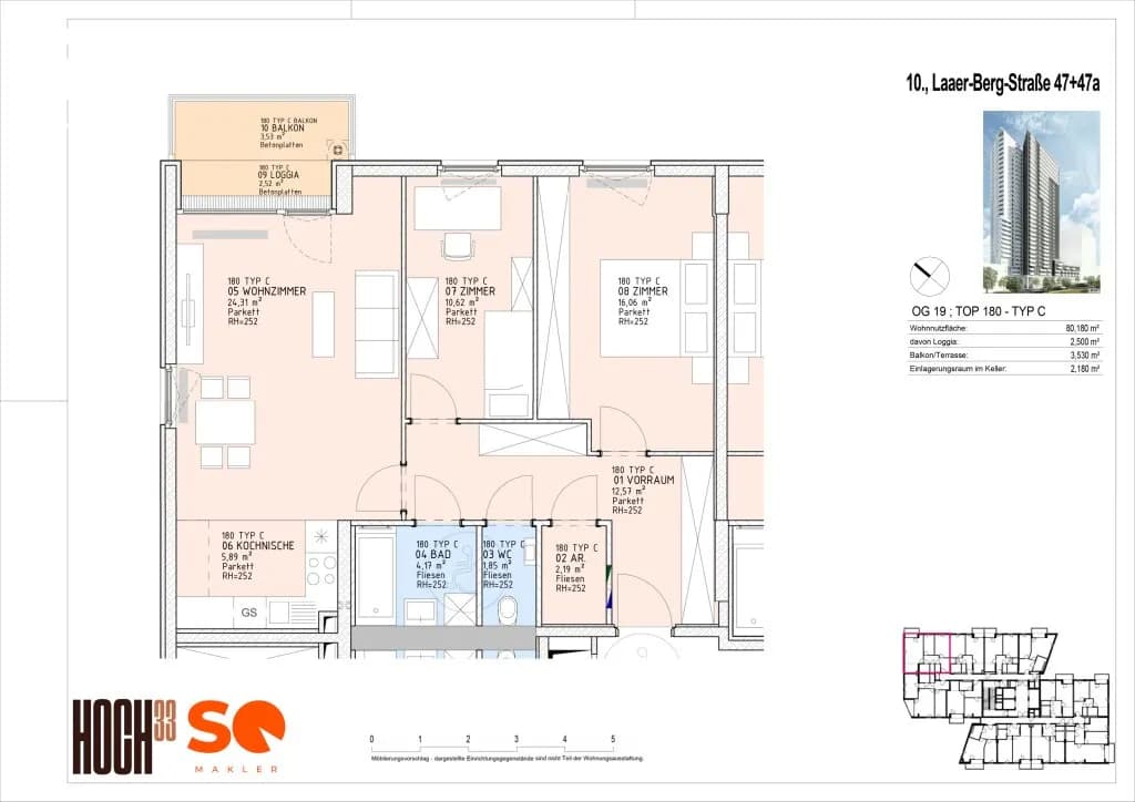 3-Zimmer-Wohnung kaufen in Wien – 77,68 m², € 429.000 – Bild 22 von 22