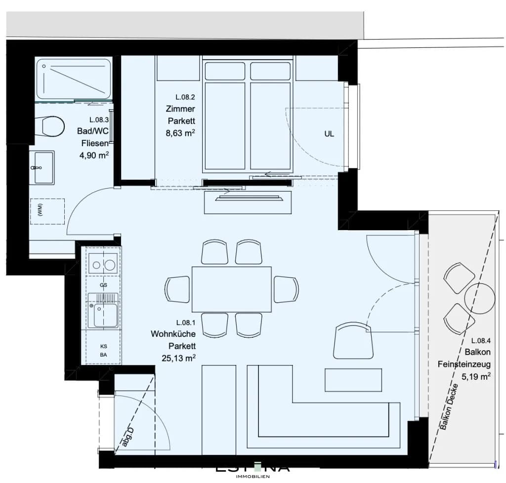 2-Zimmer-Wohnung kaufen in Wien – 38,66 m², € 244.900 – Bild 9 von 9