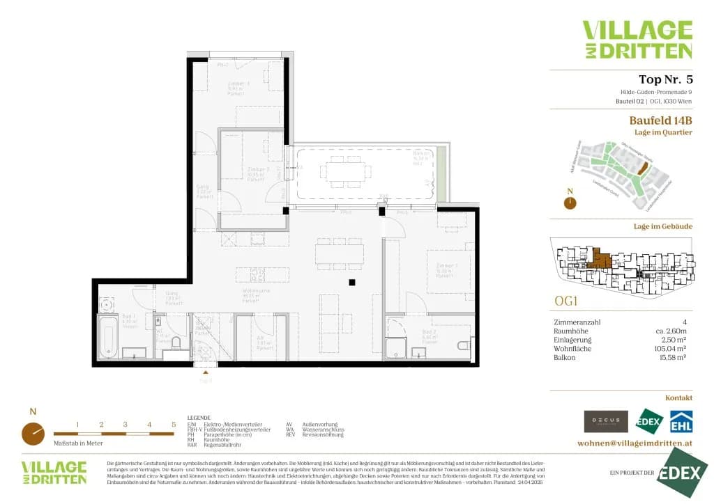 4-Zimmer-Wohnung kaufen in Wien – 105,04 m², € 747.000 – Bild 8 von 8