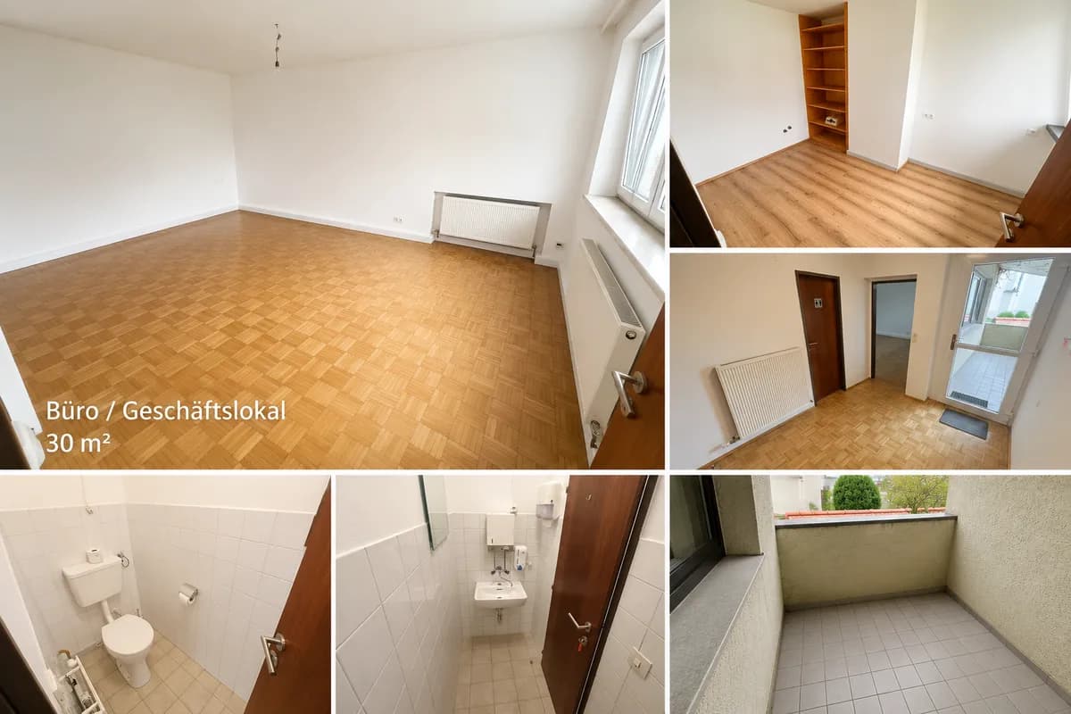 1-Zimmer-Gewerbeimmobilie mieten in Grieskirchen – 30 m², € 330