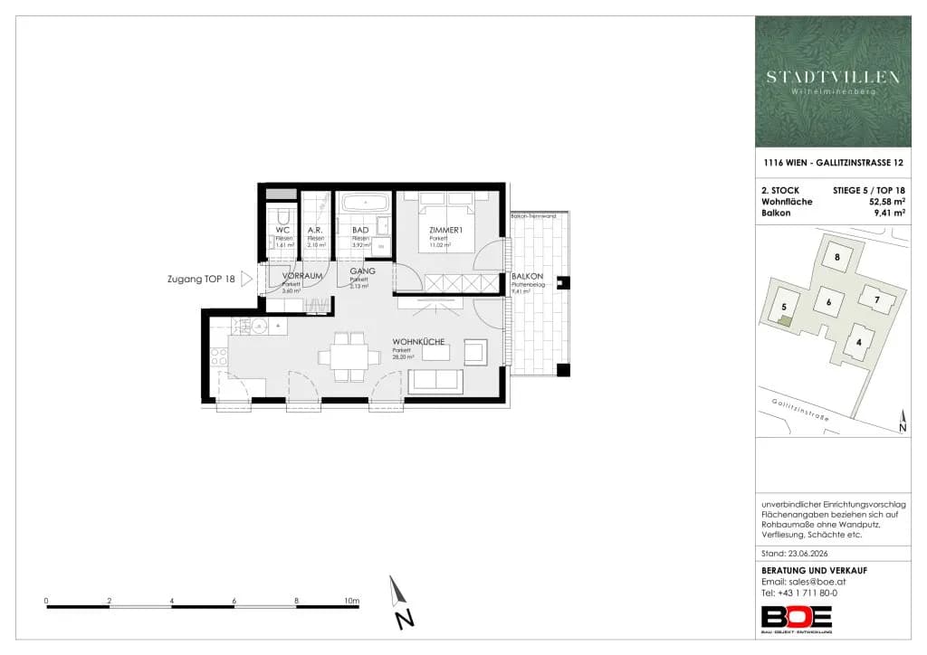 2-Zimmer-Wohnung kaufen in Wien – 52,58 m², € 419.000 – Bild 13 von 13