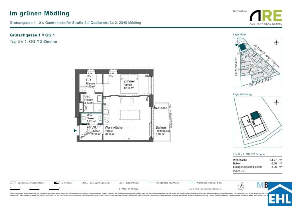 2-Zimmer-Wohnung kaufen in Mödling – 44,77 m², € 295.000 – Bild 9 von 9