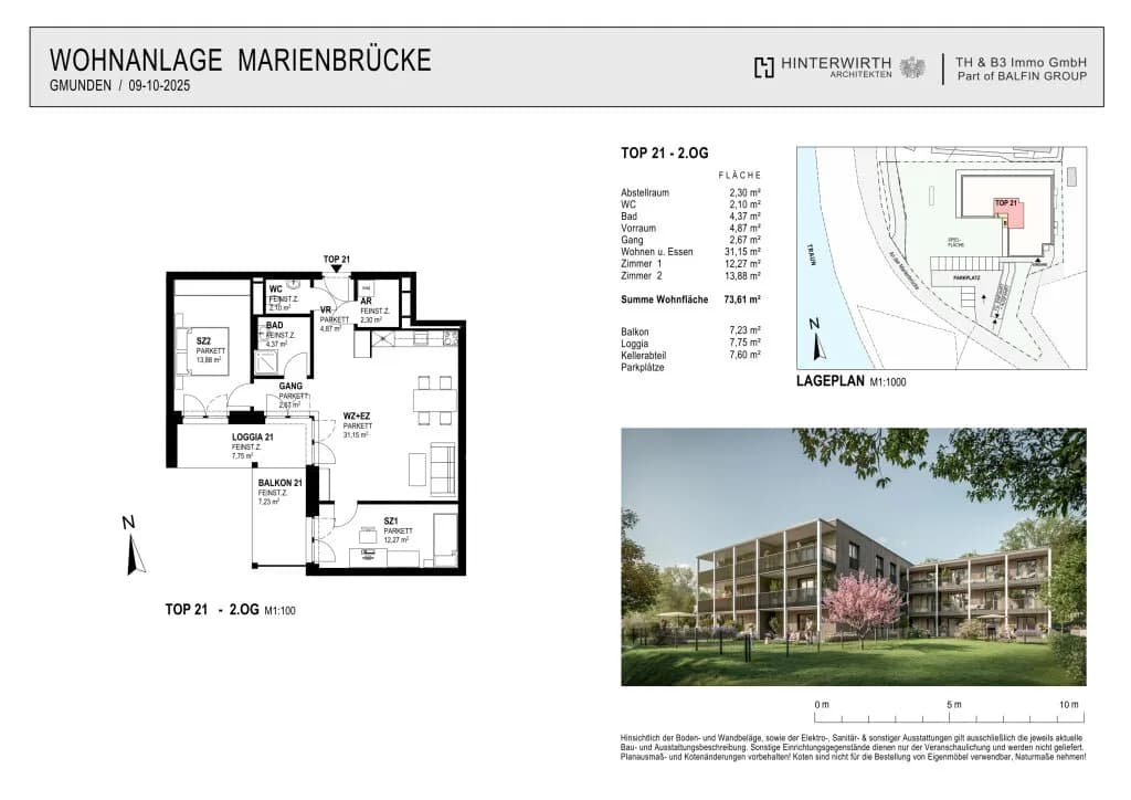 3-Zimmer-Wohnung kaufen in Gmunden – 73,61 m², € 580.000 – Bild 11 von 11