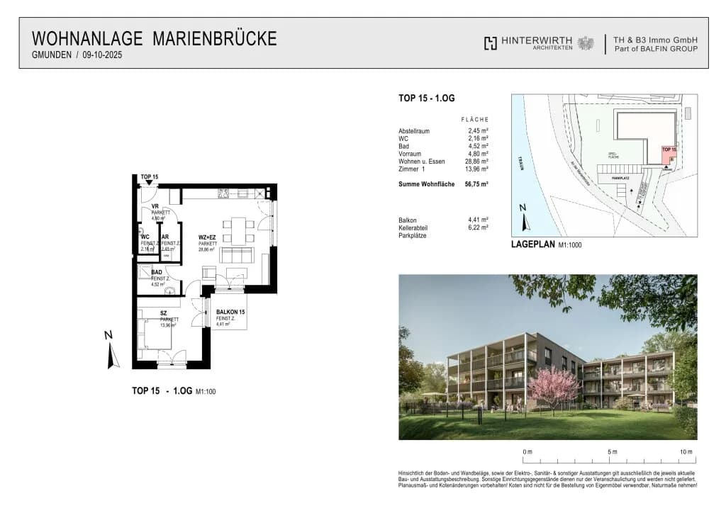 2-Zimmer-Wohnung kaufen in Gmunden – 56,75 m², € 390.000 – Bild 9 von 9