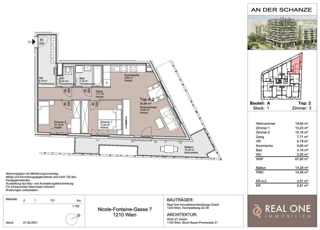 3-Zimmer-Wohnung kaufen in Wien – 67,6 m², € 439.000 – Bild 21 von 21