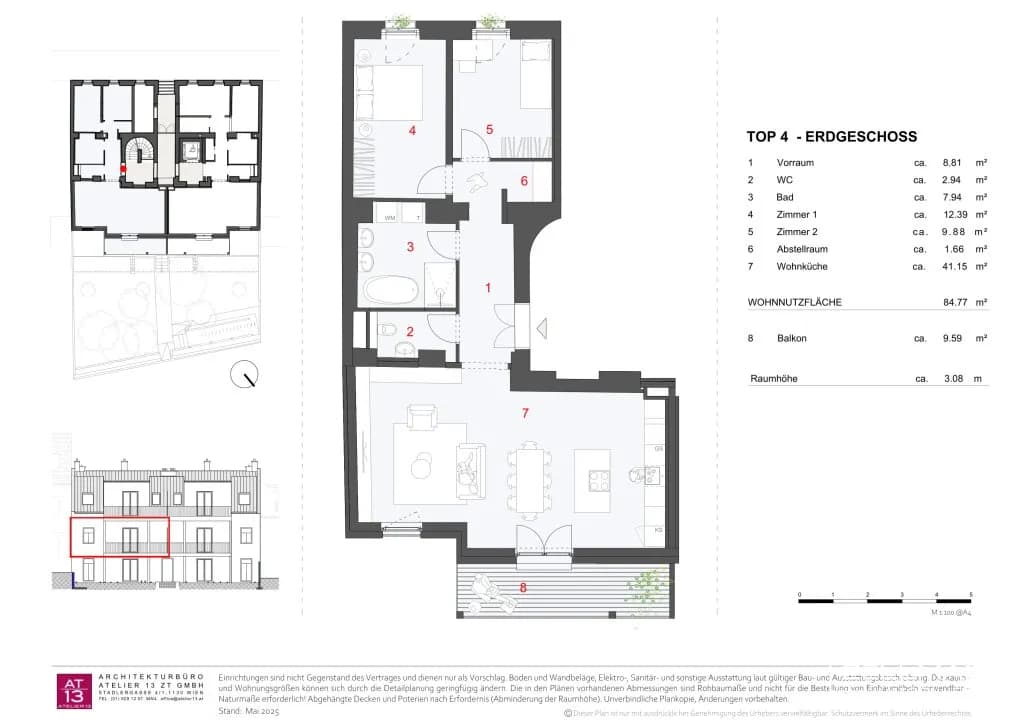 3-Zimmer-Wohnung mieten in Wien – 84,77 m², € 2.130 – Bild 6 von 6