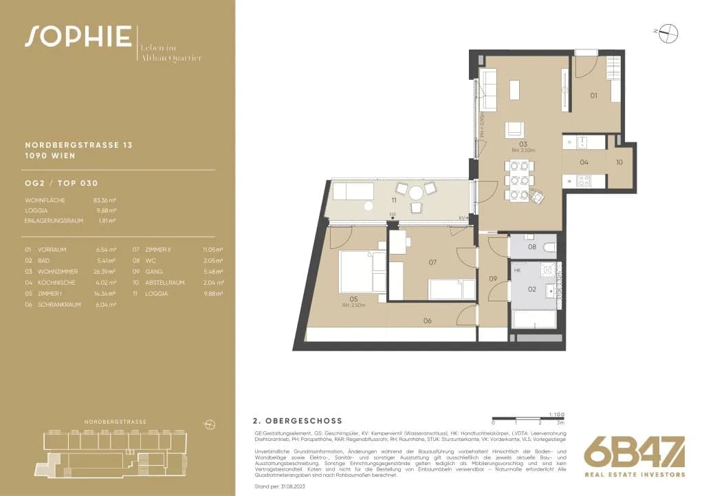 3-Zimmer-Wohnung kaufen in Wien – 83,36 m², € 630.000 – Bild 14 von 14