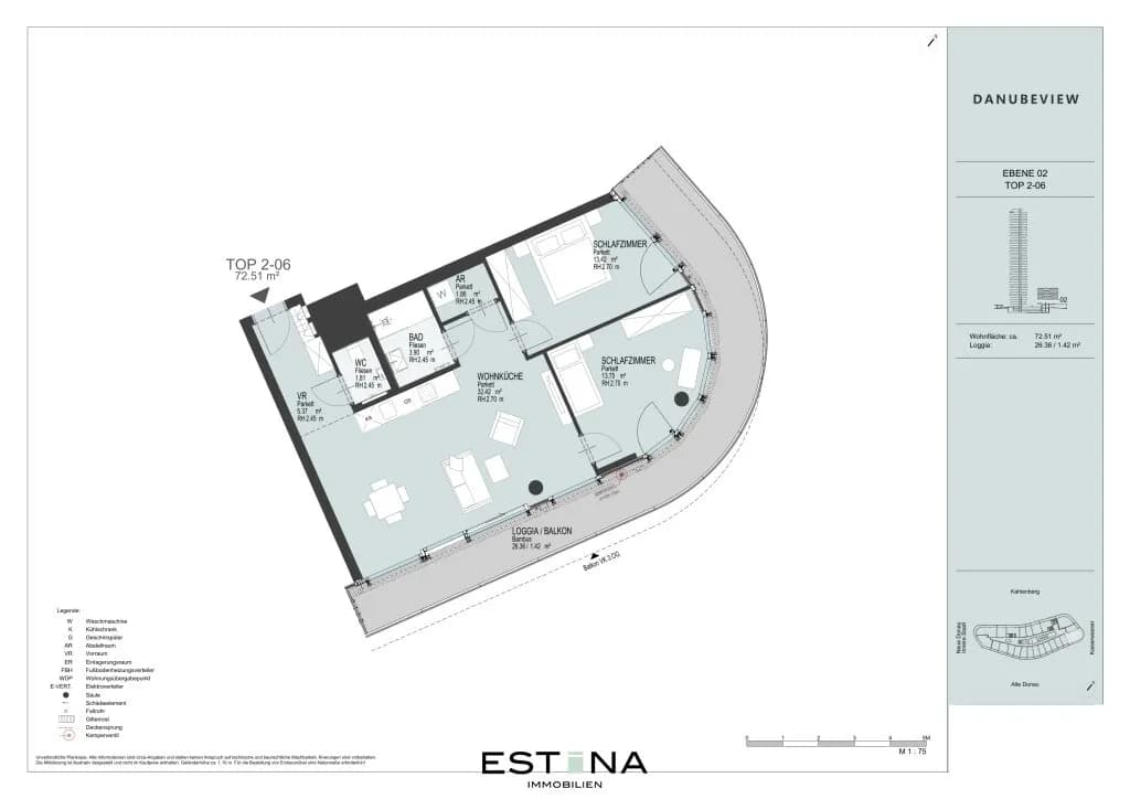 3-Zimmer-Wohnung mieten in Wien – 72,5 m², € 2.046 – Bild 12 von 13