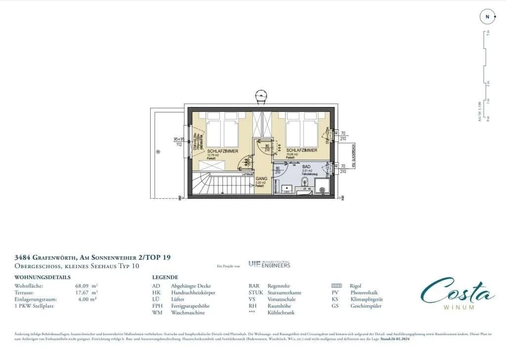 3-Zimmer-Haus kaufen in Tulln – 68,11 m², € 343.000 – Bild 22 von 25