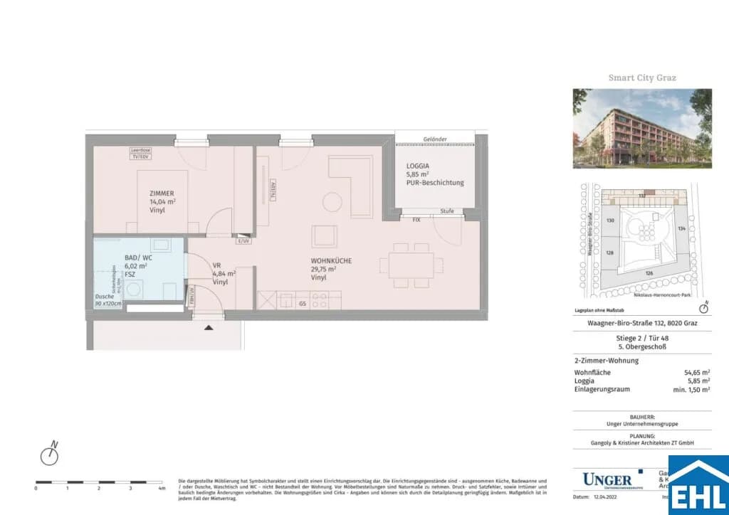 2-Zimmer-Wohnung mieten in Graz – 54,62 m², € 860 – Bild 25 von 25