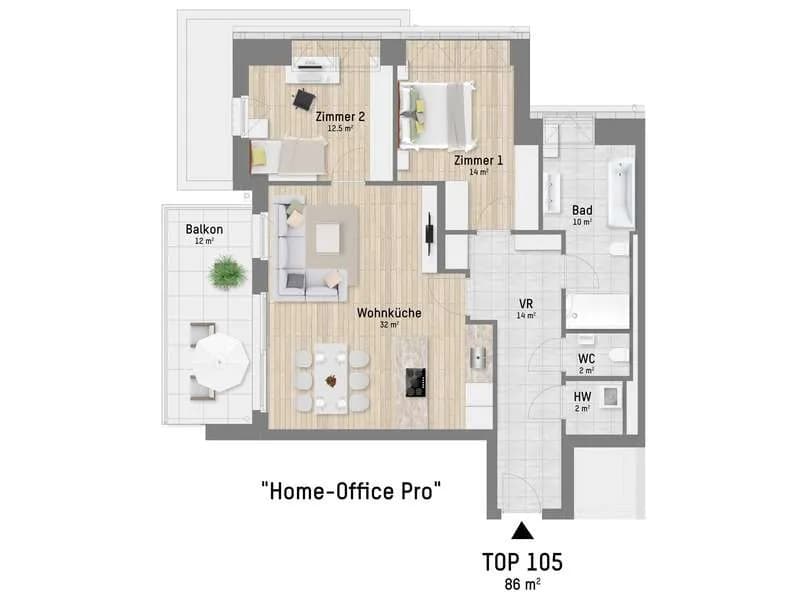 3-Zimmer-Wohnung kaufen in Wien – 85,87 m², € 659.900