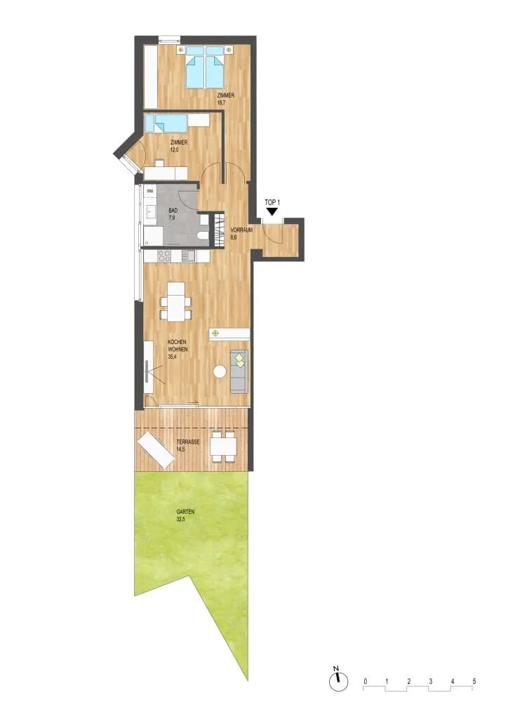 3-Zimmer-Wohnung kaufen in Kufstein – 82,59 m², € 520.380 – Bild 4 von 6