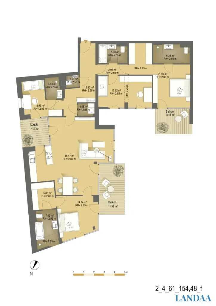 5-Zimmer-Wohnung mieten in Wien – 154,48 m², € 6.900 – Bild 24 von 24